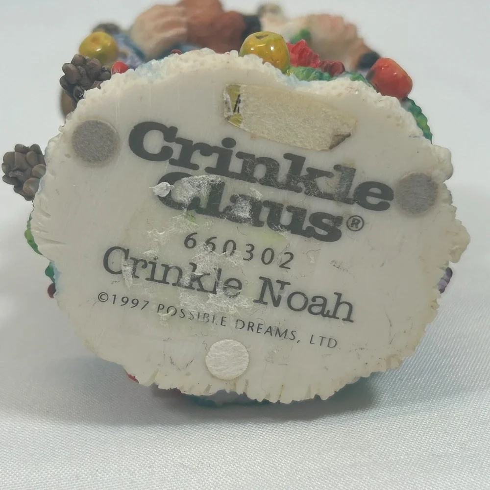 Vintage Crinkle Claus‎ 1997 Possible Dreams Noah Santa Deer Belsnickel German